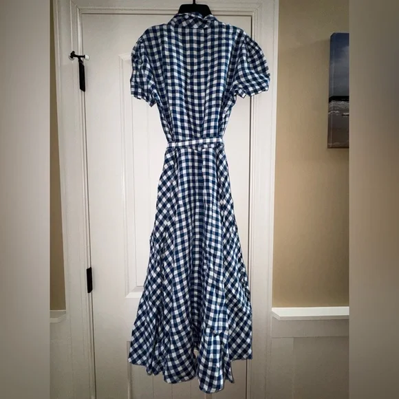 Ralph Lauren Blue and White Checkered Dress - Picture 4 of 9